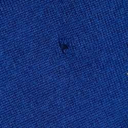Pre Owned Gucci Blue Cashmere V-Neck Sweater XL