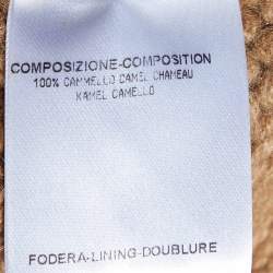 Pre Owned Gucci Light Brown Camel Knit Turtleneck Poncho L