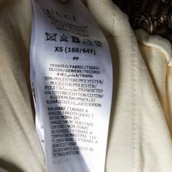 Pre Owned Gucci Brown Interlocking Logo Jersey Side Stripe & Button Detail Track Pants XS