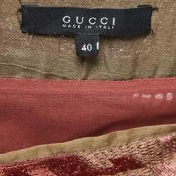 Gucci Multicolor Knit Tassel Detail Mini Skirt S