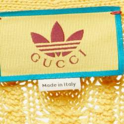 Gucci X Adidas Yellow Knit Buttoned Oversized Cardigan S