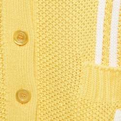 Gucci X Adidas Yellow Knit Buttoned Oversized Cardigan S