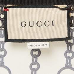 Gucci Beige GG Chain Print Silk Midi Kaftan S