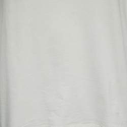 Pre Owned Gucci Cream Printed Cotton Crew Neck Half Sleeve T-Shirt S