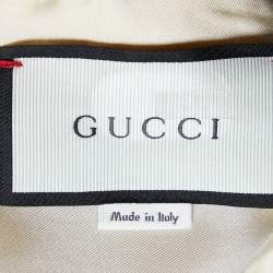Gucci Cream Silk Embroidered Pocket Maxi Dress M