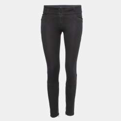 Gucci Navy Blue Denim Zip Front Low-Rise Jeans S Waist 28"