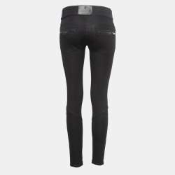 Gucci Navy Blue Denim Zip Front Low-Rise Jeans S Waist 28"