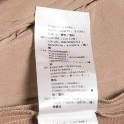 Pre Owned Gucci Beige Cotton Blend Trousers S