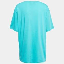 Gucci Green Logo Print Cotton Crew Neck Half Sleeve T-Shirt XXL