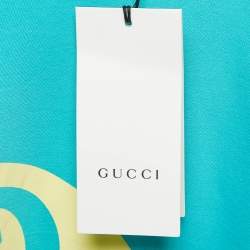 Gucci Green Logo Print Cotton Crew Neck Half Sleeve T-Shirt XXL