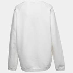 Pre Owned Gucci Off White Cities Printed Cotton Sweatshirt M
