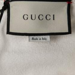 Pre Owned Gucci Off White Cities Printed Cotton Sweatshirt M