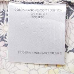 Pre Owned Gucci Multicolor Floral Printed Ruffled Top S