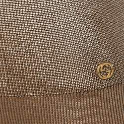 Gucci Metallic Gold Knit Sleeveless Top XXS
