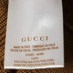 Gucci Metallic Gold Knit Sleeveless Top XXS
