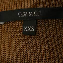 Gucci Metallic Gold Knit Sleeveless Top XXS
