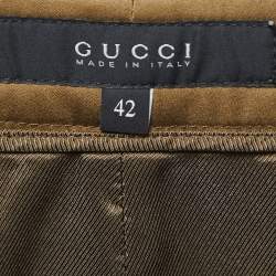 Gucci Brown Cotton Blend Mini Skirt M