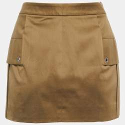 Gucci Brown Cotton Blend Mini Skirt M