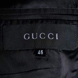 Pre Owned Gucci Black Wool Button front Blazer L