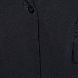 Pre Owned Gucci Black Wool Button front Blazer L