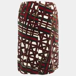 Gucci Multicolor Printed Velvet Knee-Length Skirt S