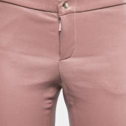Gucci Pink Leather Tapered Leg Pants XS