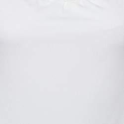 مملوكة مسبقًا Gucci White Modal Knit Boat Neck T-Shirt M