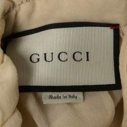 Gucci Cream Silk Ruffled Blouse M