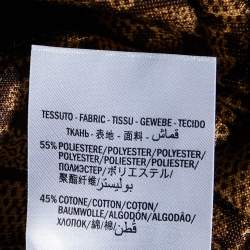 Gucci Brown Monogram Printed Jersey Knit Pleated Midi Skirt M