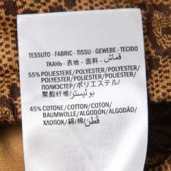 Gucci Brown GG Patterned Jersey Drawstring Pleated Midi Skirt XS