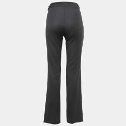 Pre Owned Gucci Charcoal Grey Wool Straight Leg Trousers S