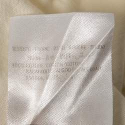 Pre Owned Gucci Cream Printed Cotton Crew Neck Half Sleeve T-Shirt M