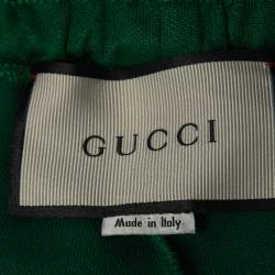 Gucci Green Jersey Web Stripe Detail Track Pants XS
