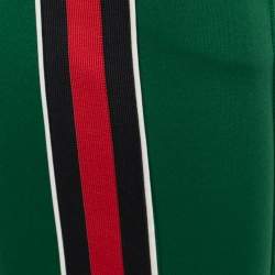Gucci Green Jersey Web Stripe Detail Track Pants XS