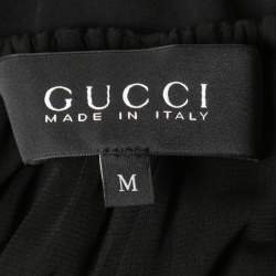 Gucci Black jersey Knit Maxi Dress M