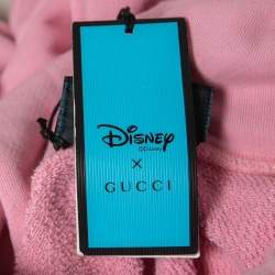 Gucci X Disney Pink Embroidered Cotton Knit Hoodie M