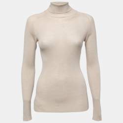 Gucci Beige Merino Wool Turtleneck Pullover M