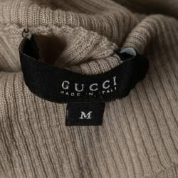 Gucci Beige Merino Wool Turtleneck Pullover M