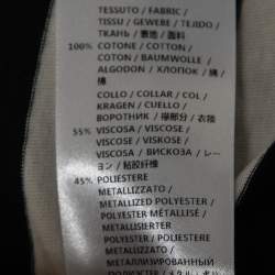 Pre Owned Gucci Multicolor Striped Cotton Sequin Detailed Half Sleeve T-Shirt S