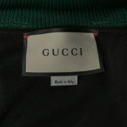 Gucci Black Technical Jersey Embroidered Zip-Up Jacket S