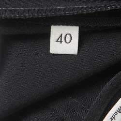 Pre Owned Gucci Black Knit Web Stripe Bow Detail Trousers S