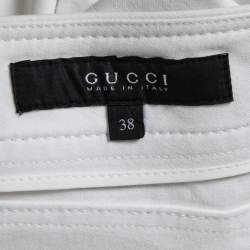 مملوكة مسبقًا Gucci Off White Cotton Trousers S