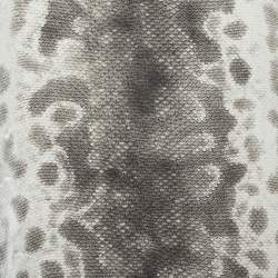 Gucci White Snake Print Satin Silk & Knit Tank Top M