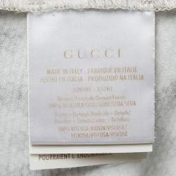 Gucci White Snake Print Satin Silk & Knit Tank Top M
