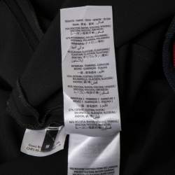 Pre Owned Gucci Black Stretch Crepe Button Embellished Midi Dress M