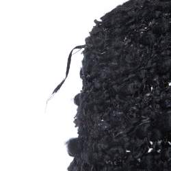 Gucci Black Boucle Knit Web Cardigan L