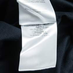 Pre Owned Gucci Navy Blue Nylon Button Front Hooded Jacket 3XL