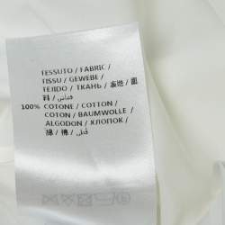 مملوكة مسبقًا Gucci White Cotton Button Front Ruffled Full Sleeve Shirt Blouse S