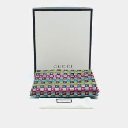 Pre Owned Gucci Metallic G Patterned Jacquard Midi Skirt XL