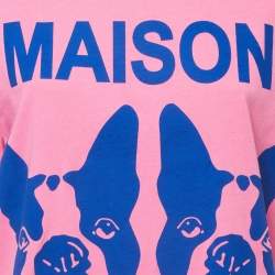 Gucci Pink Maison De L'Amour Print Cotton Crew Neck Half Sleeve T-Shirt S